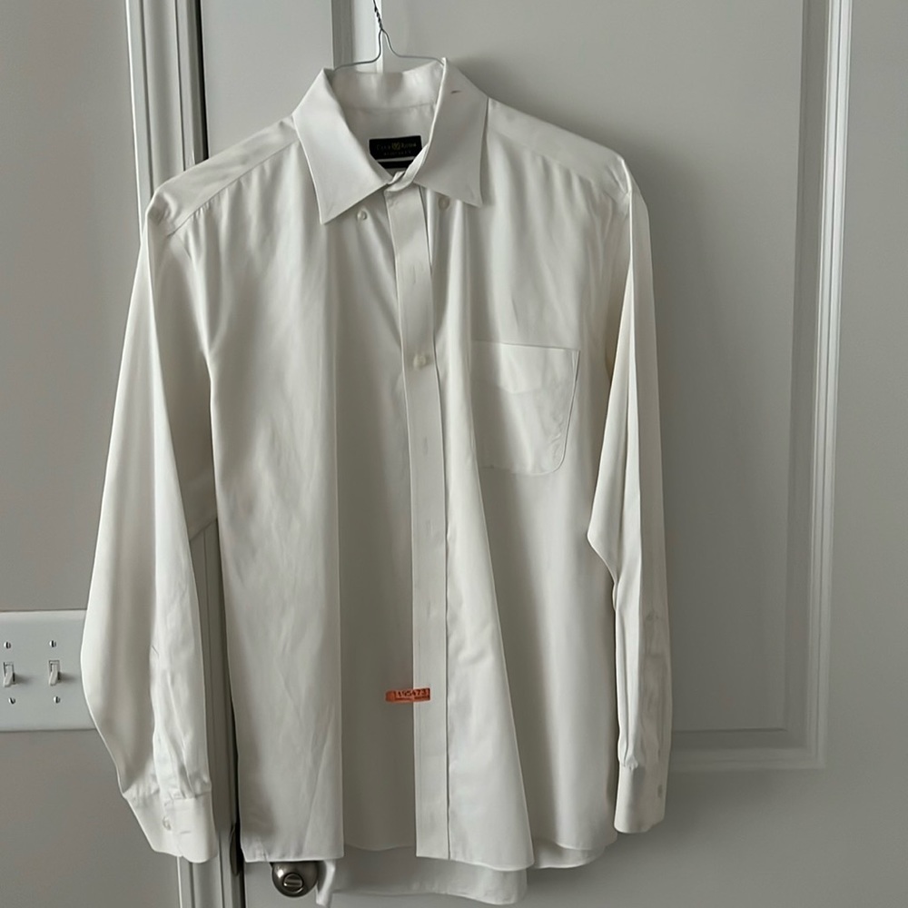 Mens Long Sleeve White Dress Shirt
